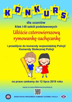 Plakat z informacją o konkursie.