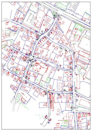 Mapa Rumia rejon przy cmentarzu i przyległe ulice.