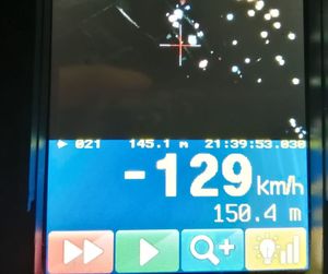 pomiar prędkości 129 km/h