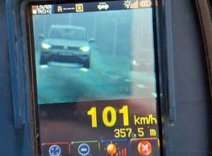 Zarejestrowane wykroczenie na urządzeniu Trucam z wynikiem 101 km/h