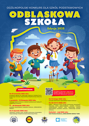 Plakat konkursu odblaskowa szkoła