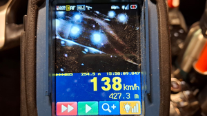 Wynik pomiaru 138 km/h