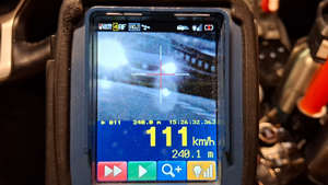 Wynik pomiaru 111 km/h