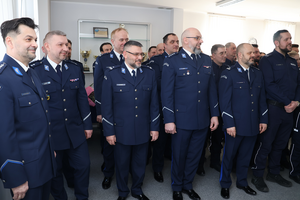 Pożegnanie na auli komendy