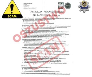 Wiadomości otrzymane w załącznikach które z pozoru wyglądają jak pisma urzędowe ale faktycznie jest to oszustwo.